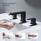 Kibi Cube Bathroom Sink 8 Widespread Faucet with Drain Assembly, Matte Black KBF1024MB - alternate 6